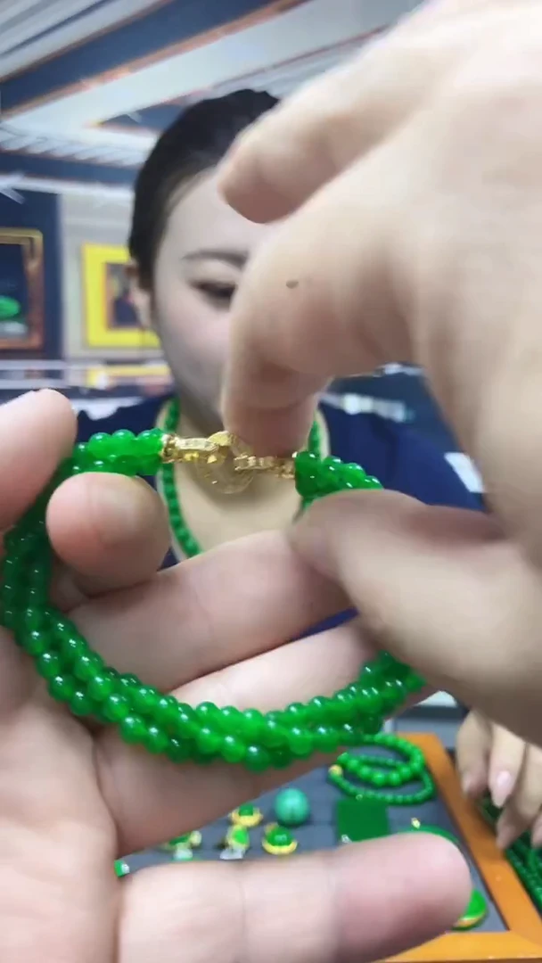 14K金镶嵌手链翡翠缅甸