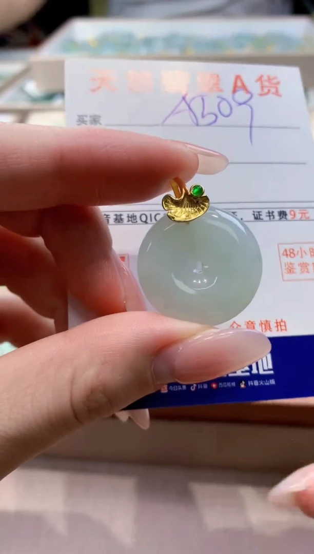 颈饰未镶嵌翡翠 天然缅甸a货翡翠