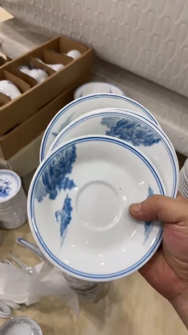 14尺码4个湖南醴陵釉下五彩陶瓷