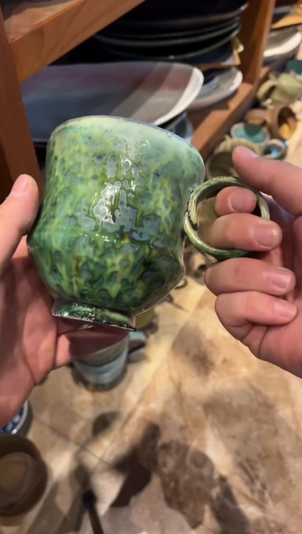 【闪购商品】瓷片628 微瑕苏打绿水杯1个