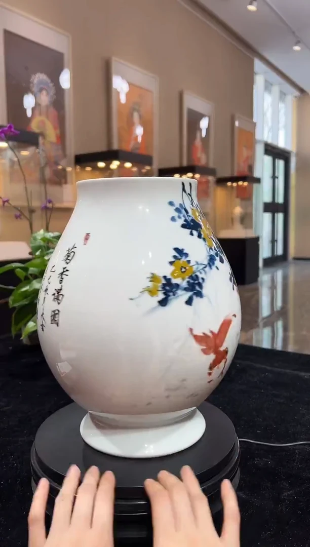 其他瓷崔景哲-瓷器-C小-菊香满园