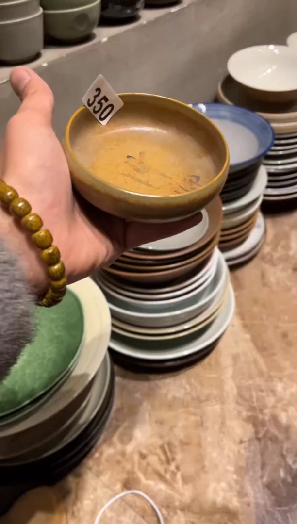 【闪购商品】瓷片350仿古手工圆钵1个