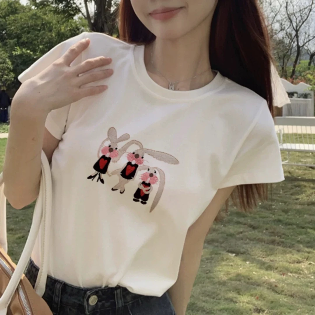 【卡蔻】25116卡通兔短袖（58左右）