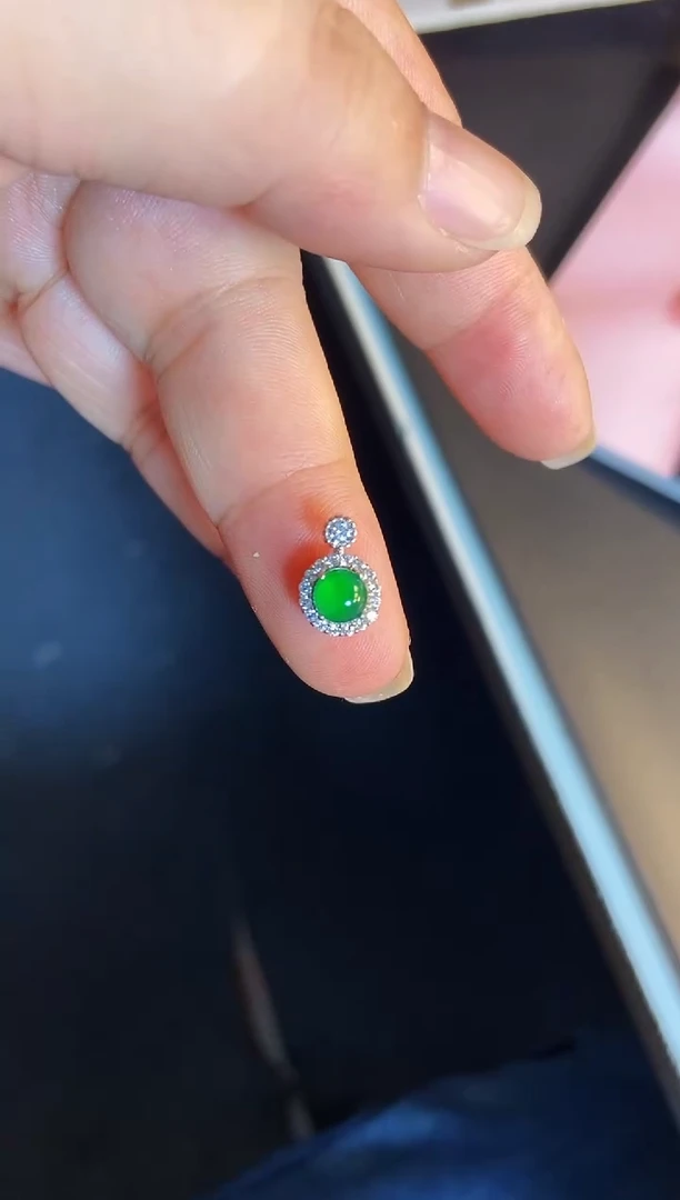 吊坠(不含链)银S925镶嵌翡翠1