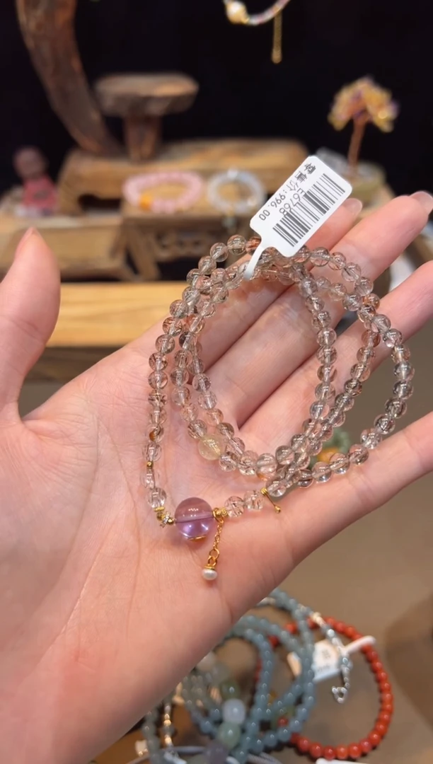 水晶手链未镶嵌手饰@@E6768