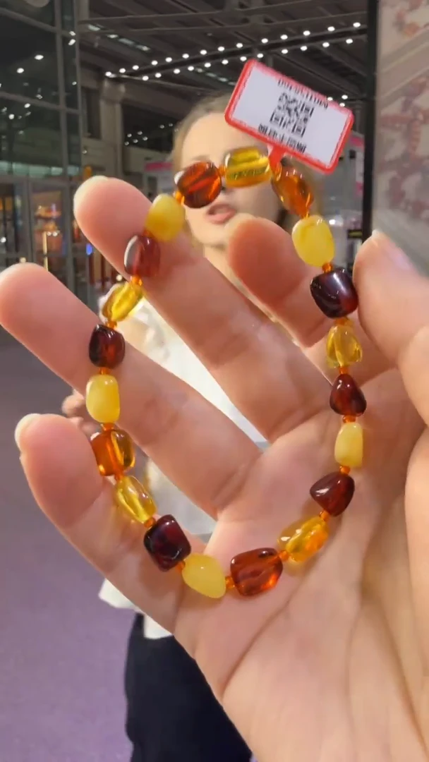 手链琥珀未镶嵌4秒拍号 假一罚三