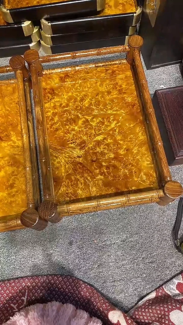 木木雕款南**涘茶盘一个