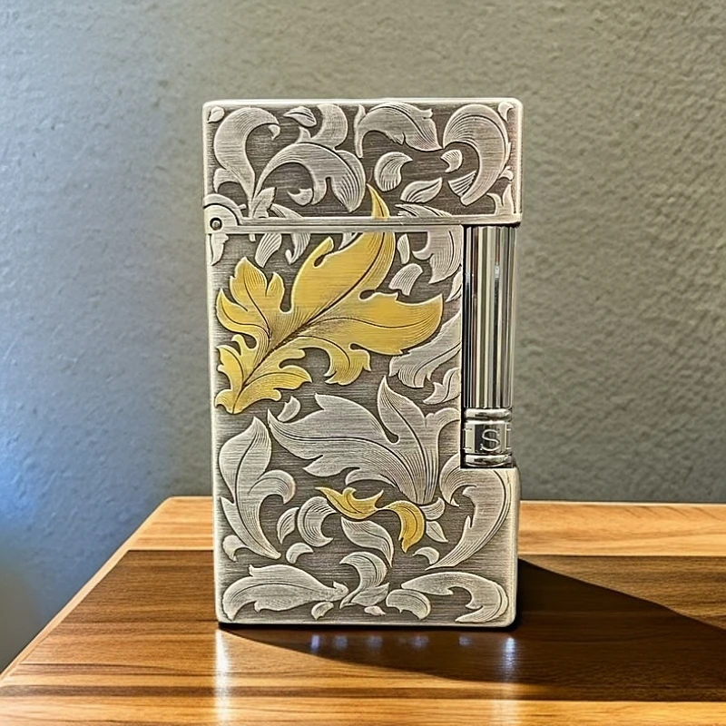 KELEISI  克雷斯  金枝玉叶  熏银鎏金工艺  朗声高定款打火机