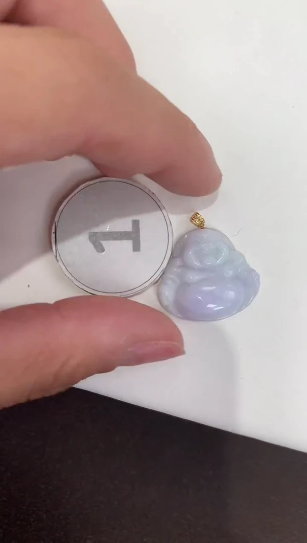 颈饰18K金镶嵌翡翠天然缅甸A货翡翠