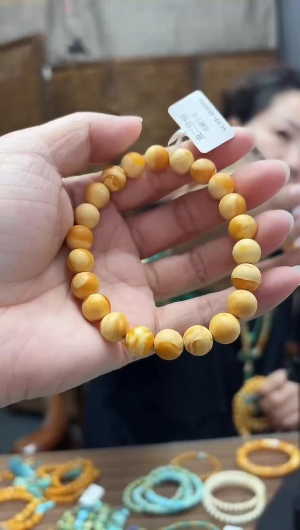 手链琥珀未镶嵌牙*手串