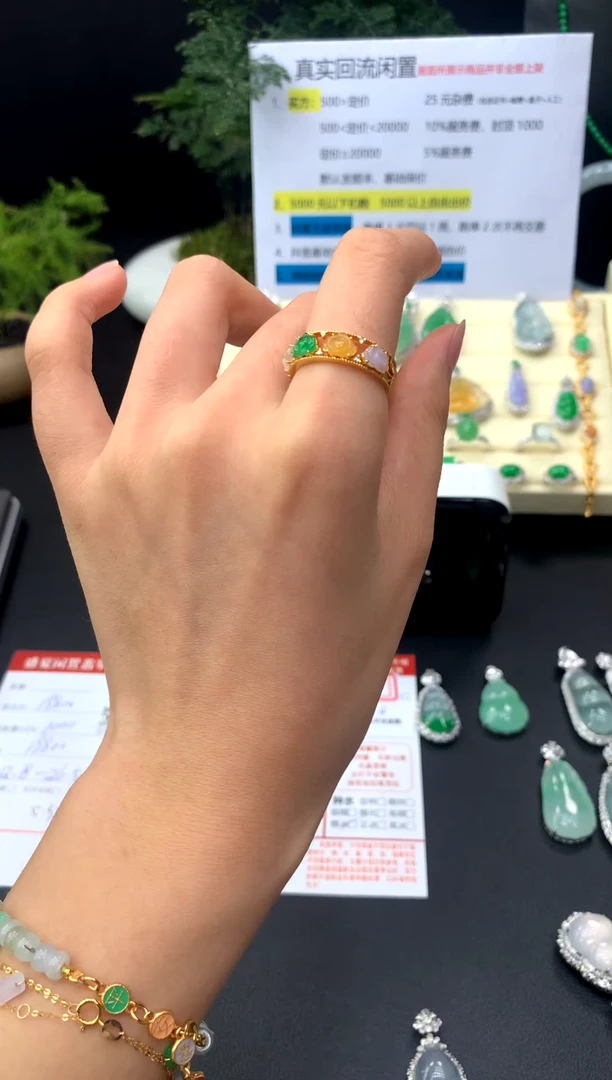 18K金镶嵌定制翡翠A37 翡翠
