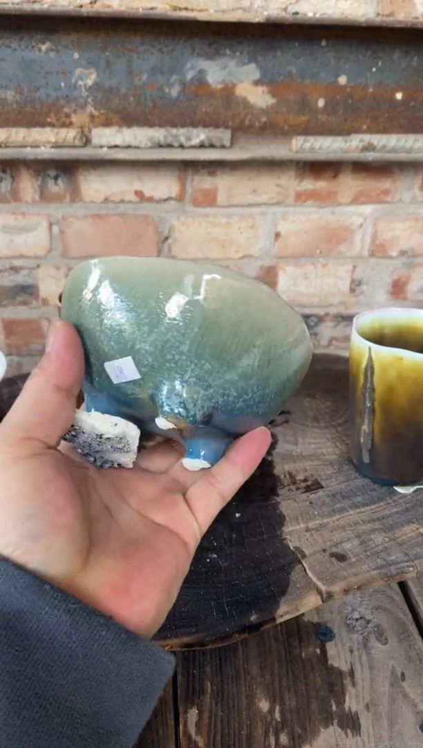 【闪购商品】盘浪鬼柴烧 釉绘柴烧盘