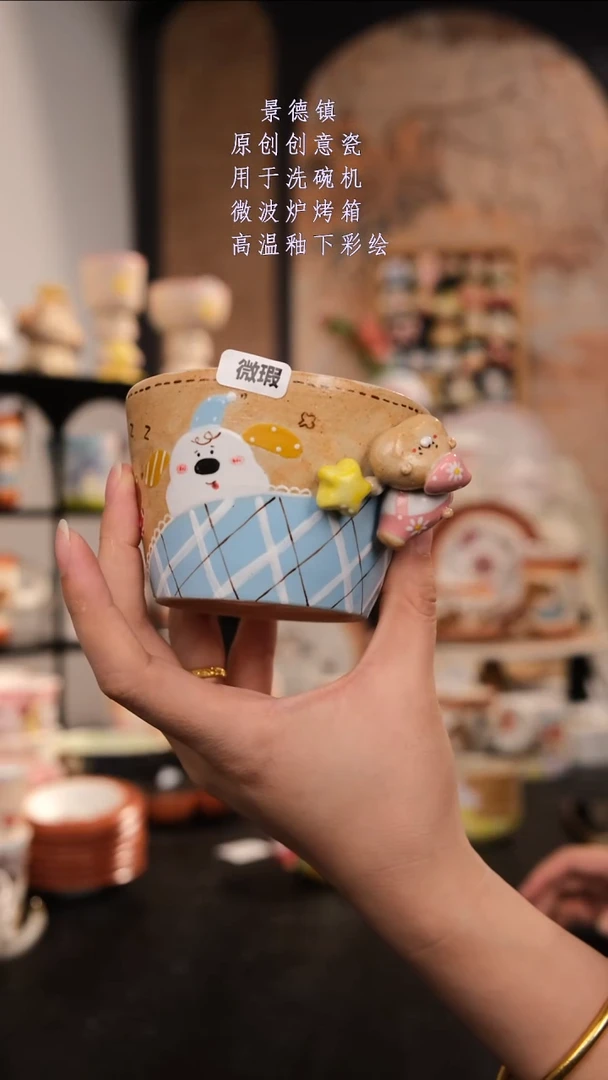 摆件景德镇手工手绘设计款