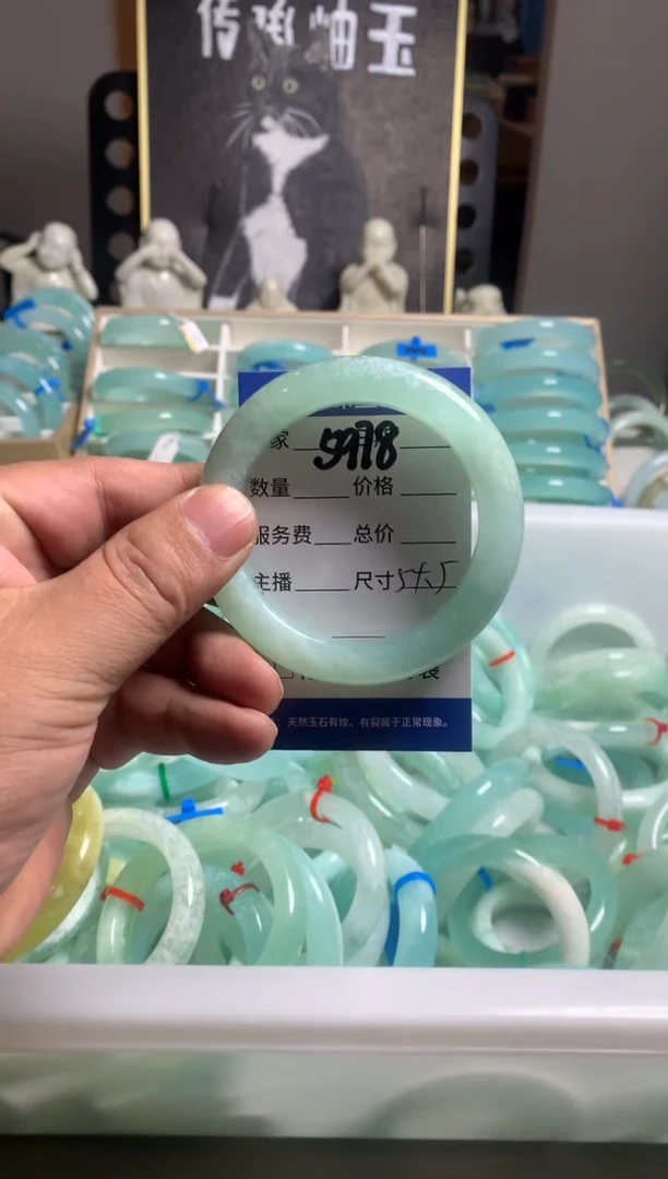 蛇纹石玉未镶嵌手镯5978