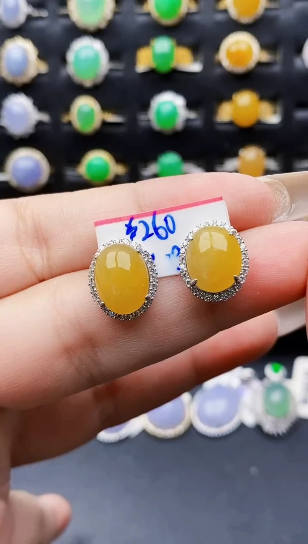 银S925镶嵌戒指翡翠0083