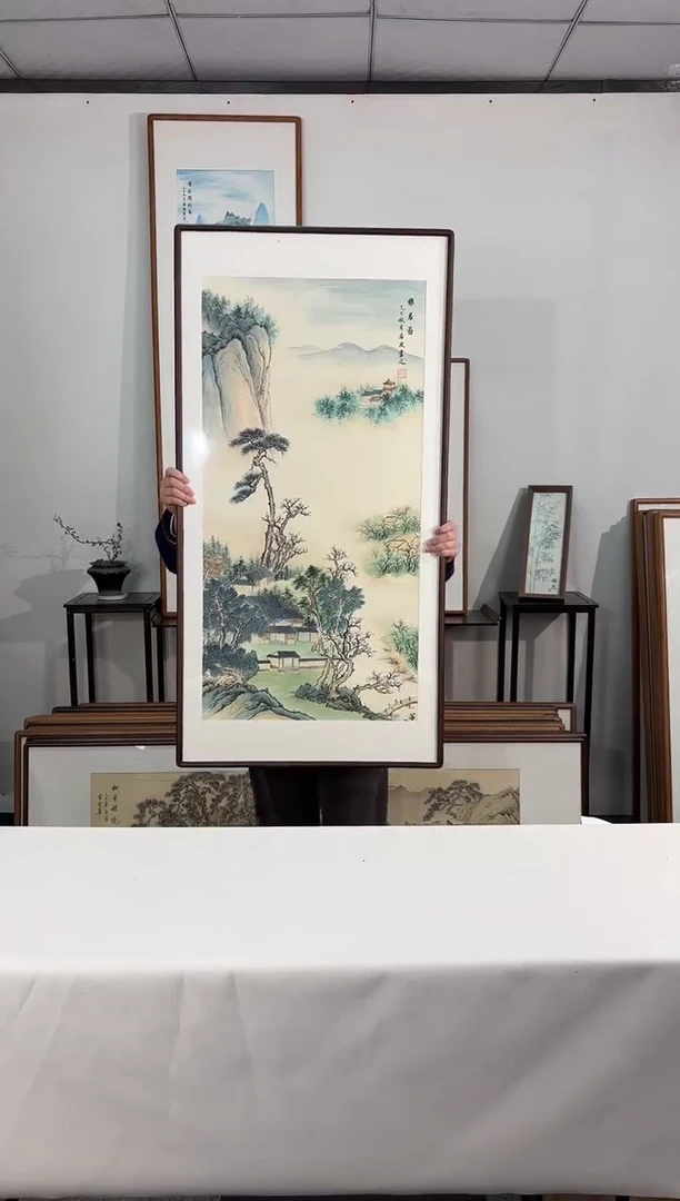 国画手绘*雅居图*62*122cm