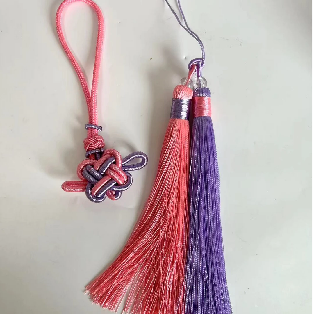 手工配件流苏双色中国结流苏民族风古风红色