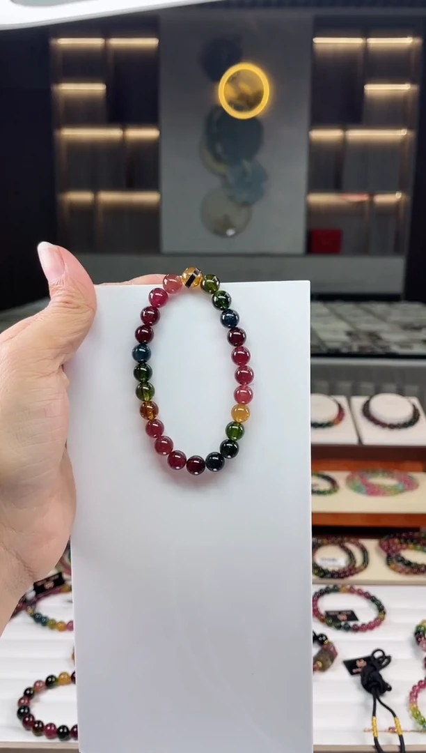 单圈手串未镶嵌碧玺（多样性发一条）Q