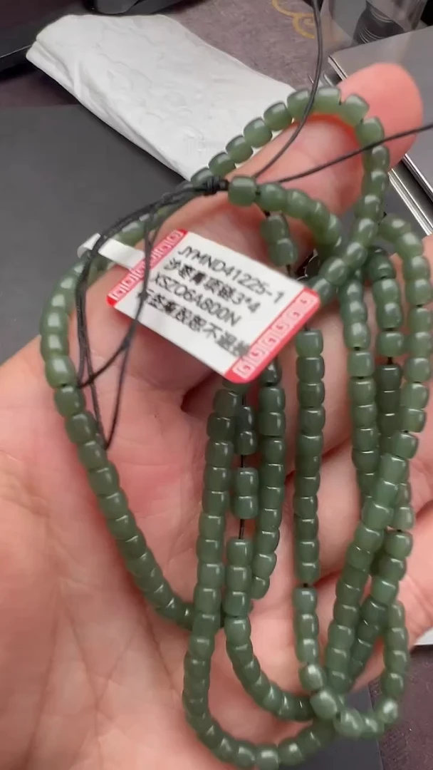 手链未镶嵌和田玉JYMND41225-1沙枣青项链