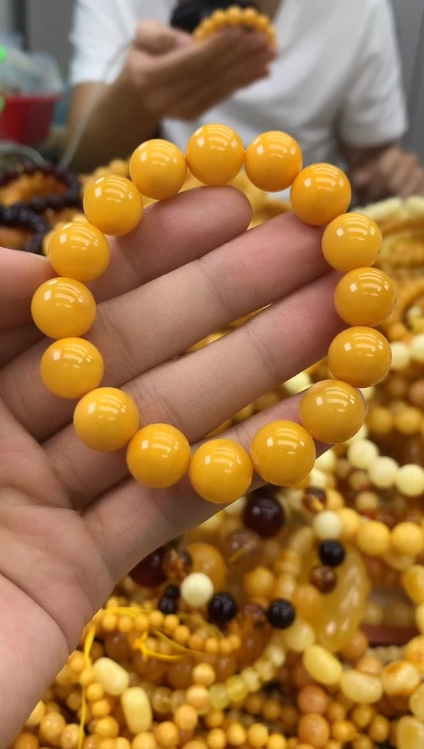 裸石蜜蜡未镶嵌手串