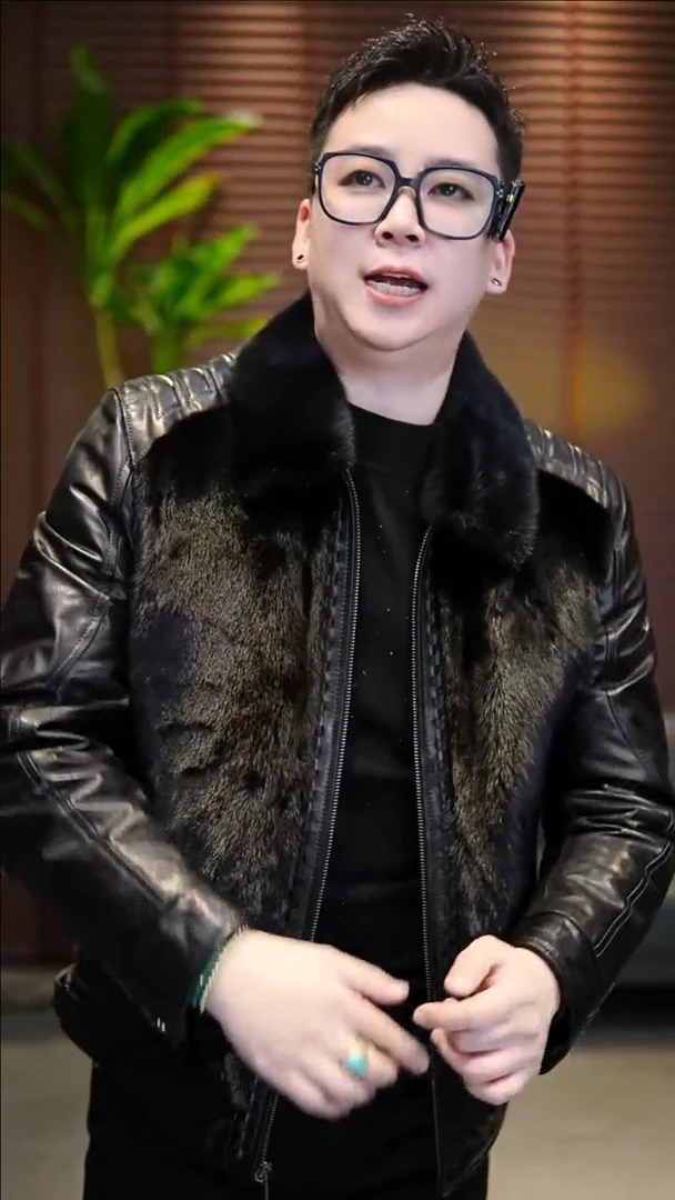 52码（150-165斤）水貂真皮拼接夹克