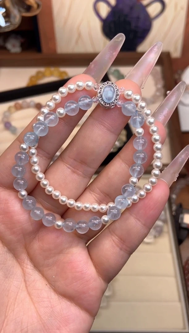 【闪购商品】水晶手链未镶嵌海蓝宝