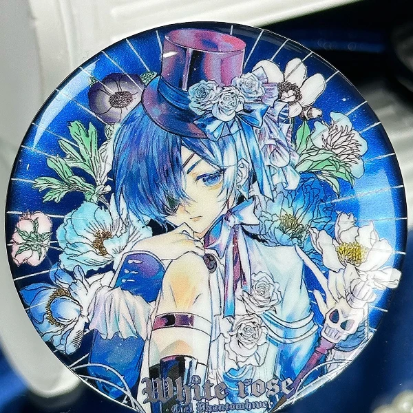 【种葱日记】white rose黑执事夏尔白玫瑰同人谷徽章吧唧立牌