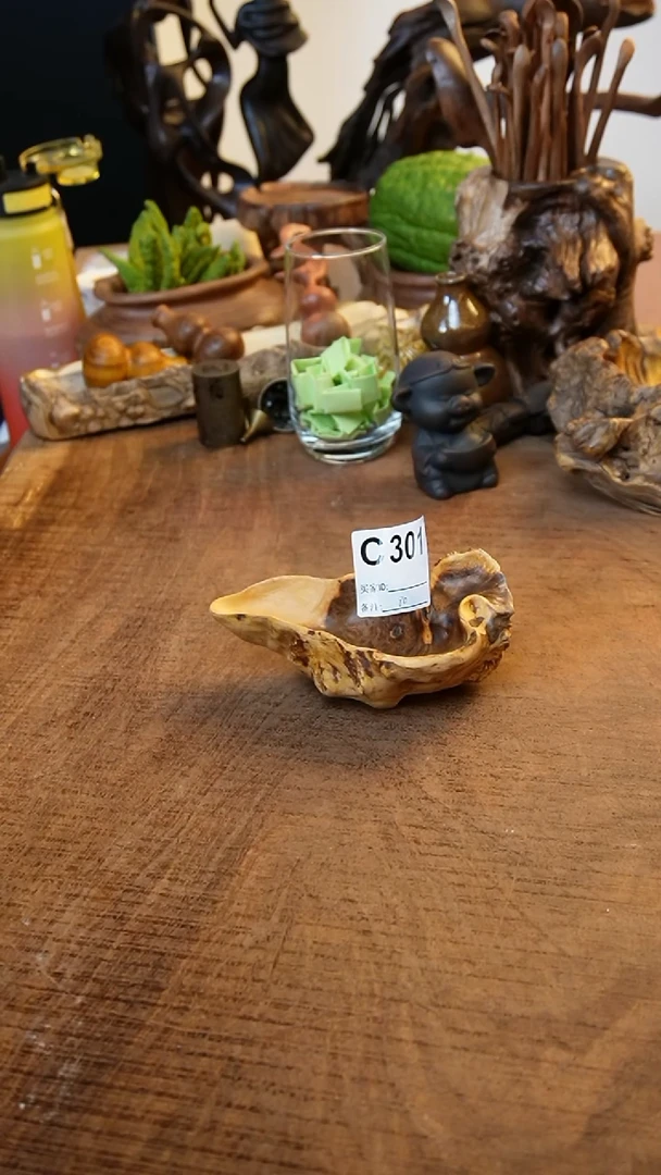 C301鹰瞳手作硬木工艺茶则