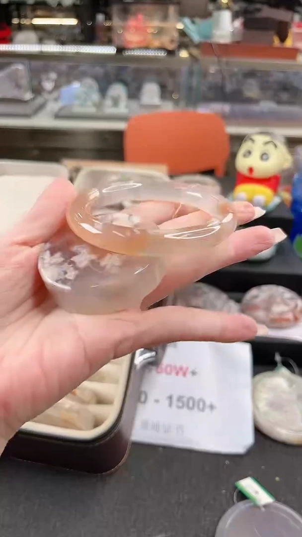 未镶嵌手镯石英质玉55圈口（赠品镯心）6110036