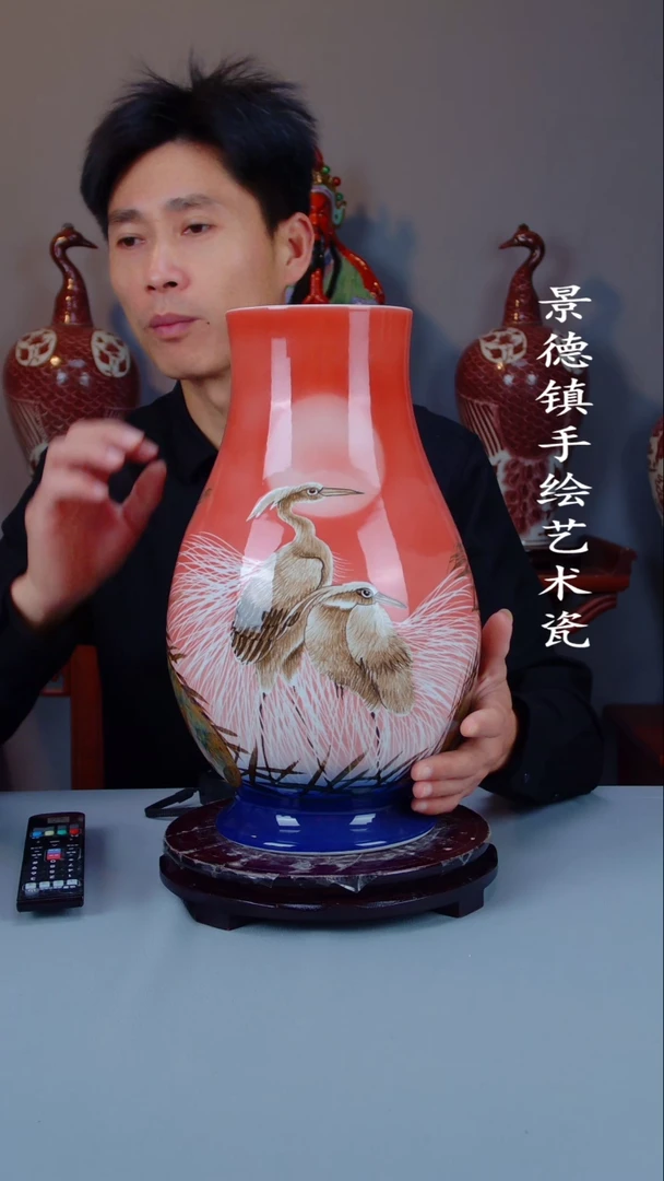 摆件陶景德镇手工手绘陶瓷摆件22