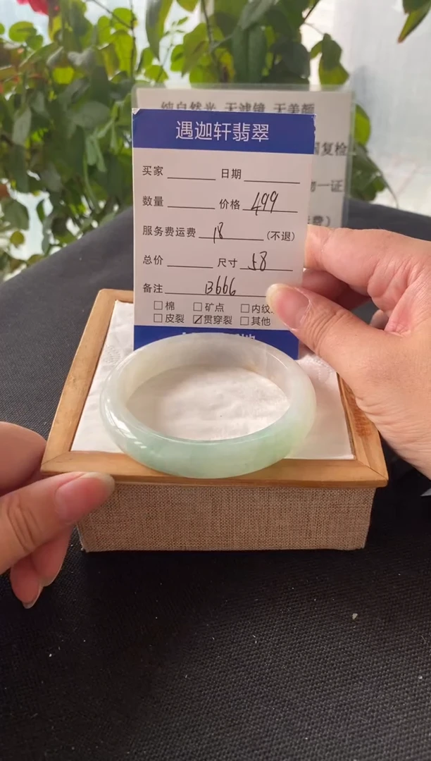 未镶嵌手镯翡翠58圈口 B666编码