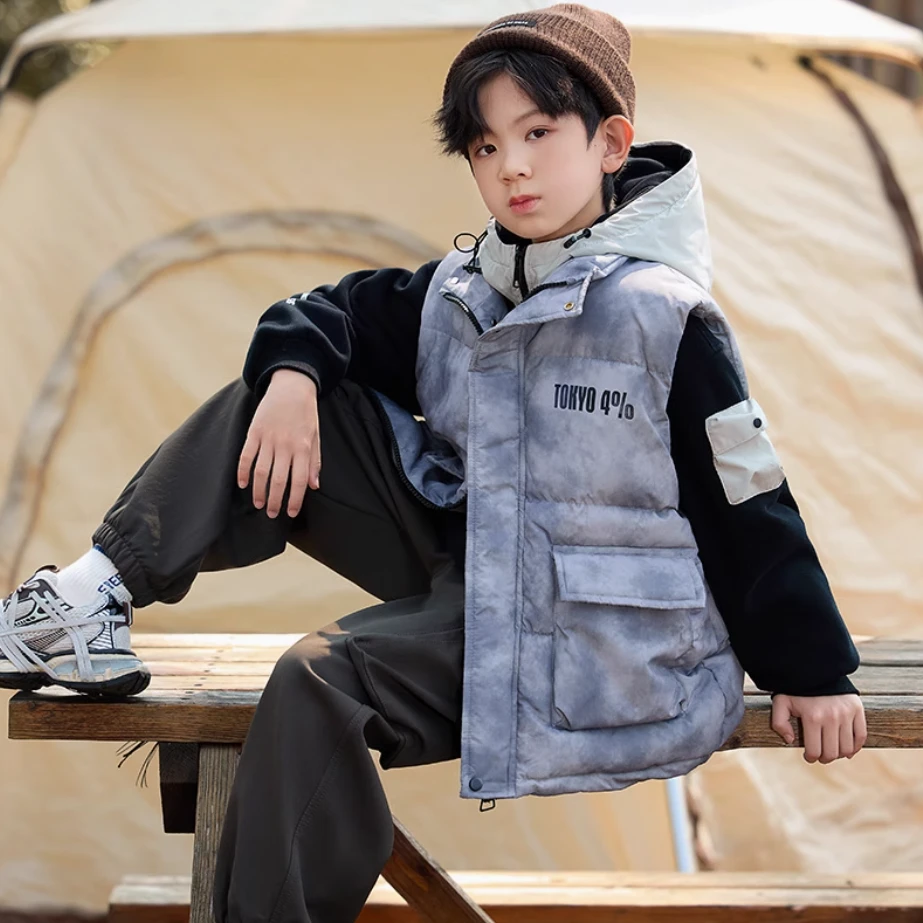 【断码清仓】2352儿童冬装马甲男童冬季棉马夹儿童迷彩棉坎肩