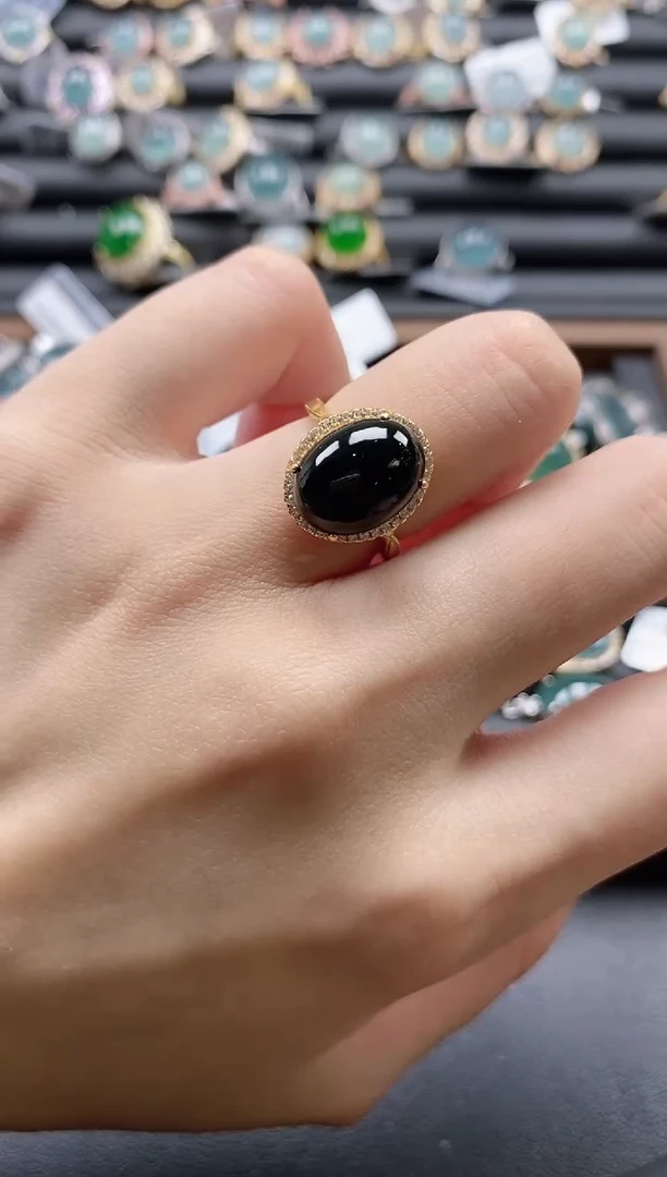 【闪购商品】翡翠戒指银S925镶嵌51511