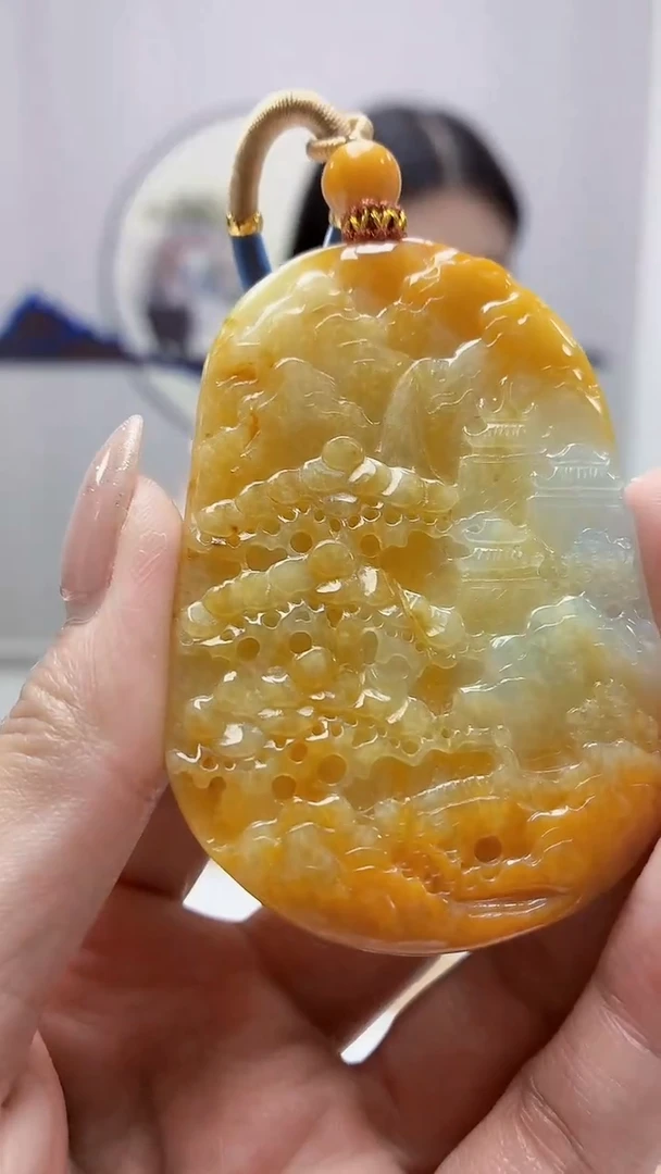 未镶嵌定制翡翠4812MM-毛货挂件29