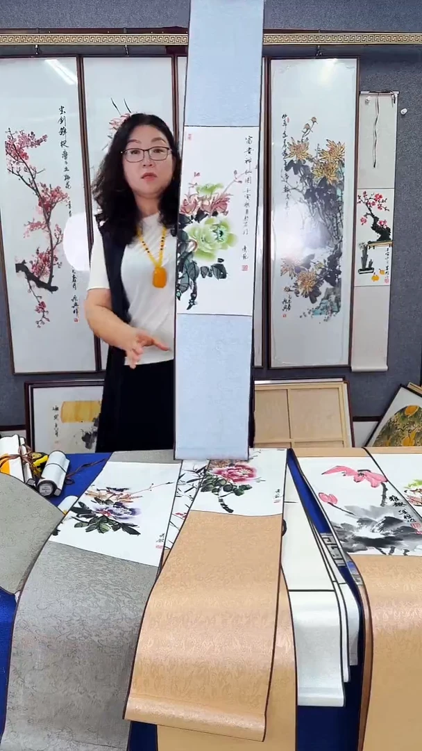 国画国画 小卷轴 20*150