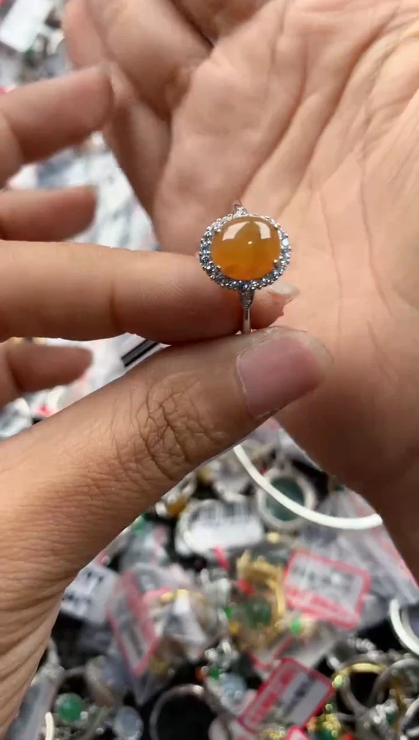 银S925镶嵌戒指翡翠13                 10