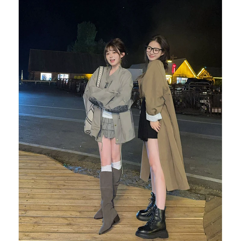 加州之旅 早秋穿搭高级感宽松休闲中长款英伦风衣小众高街外套女