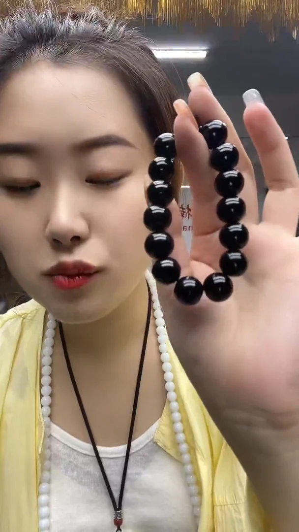 黑圆形卡14手串多样性发货一