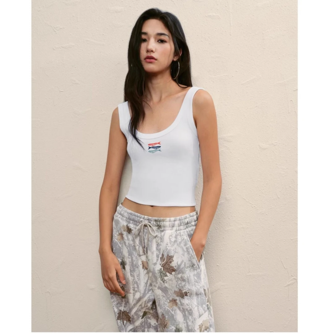 AF女装25秋季美式复古性感辣妹棉质修身吊带背心上衣157-5334