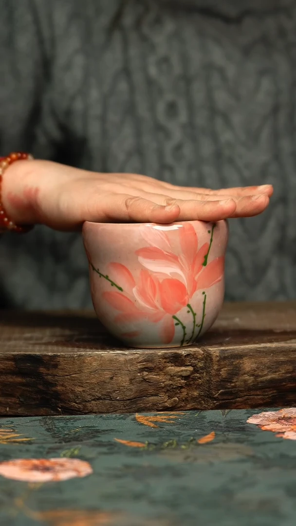 【闪购商品】杯釉下彩手工手绘同款陶器