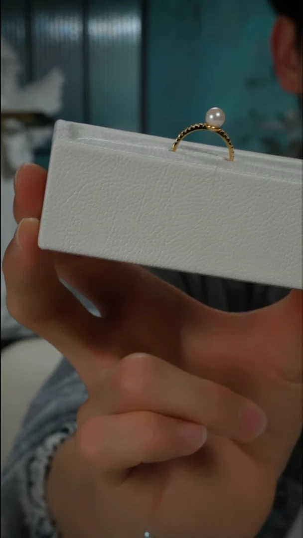 银S925镶嵌戒指海水珍珠AK5.5-6（AB186）