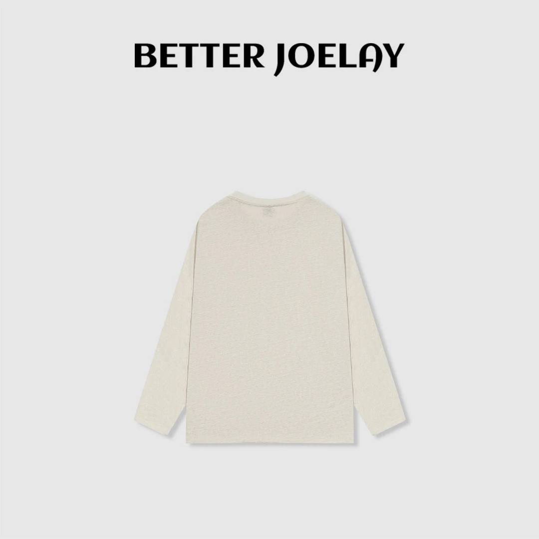 BETTER JOELAY-【与风同行】百搭长袖T恤休闲宽松简约通勤风KH1586