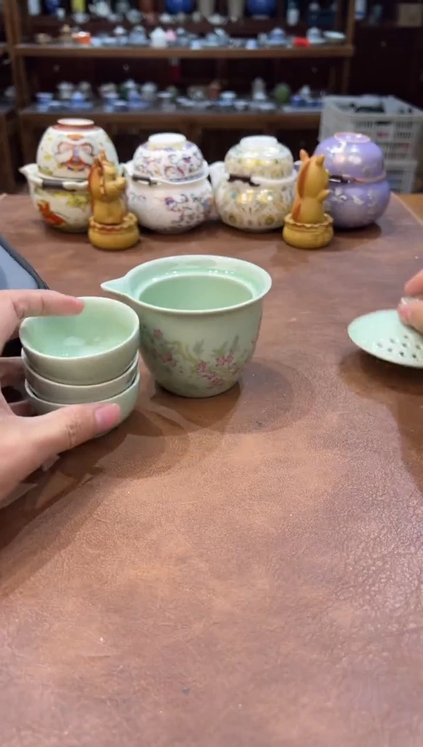 真的很便宜会开片的旅行茶具