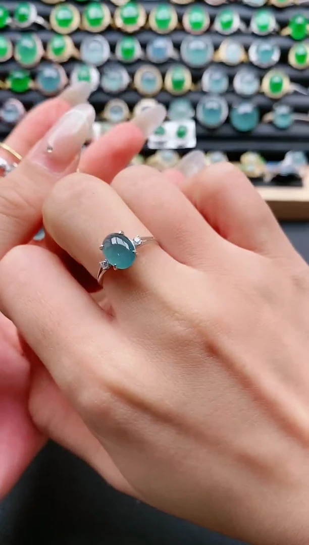 【闪购商品】翡翠戒指银S925镶嵌1111