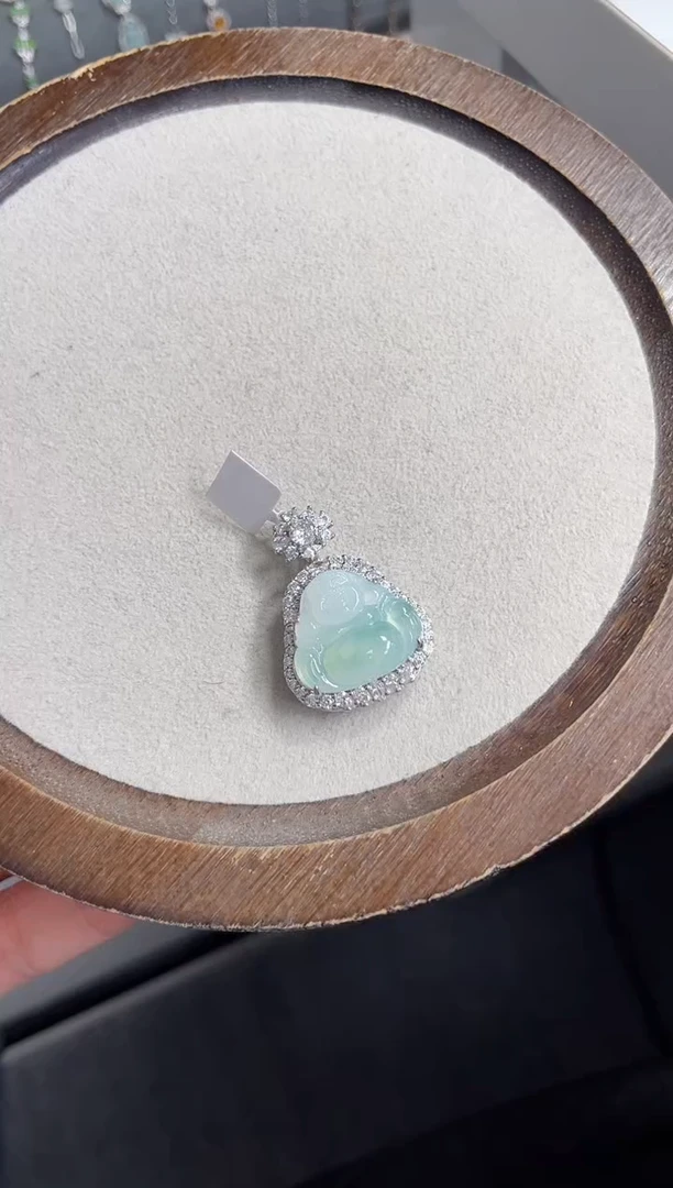 颈饰银S925镶嵌翡翠1