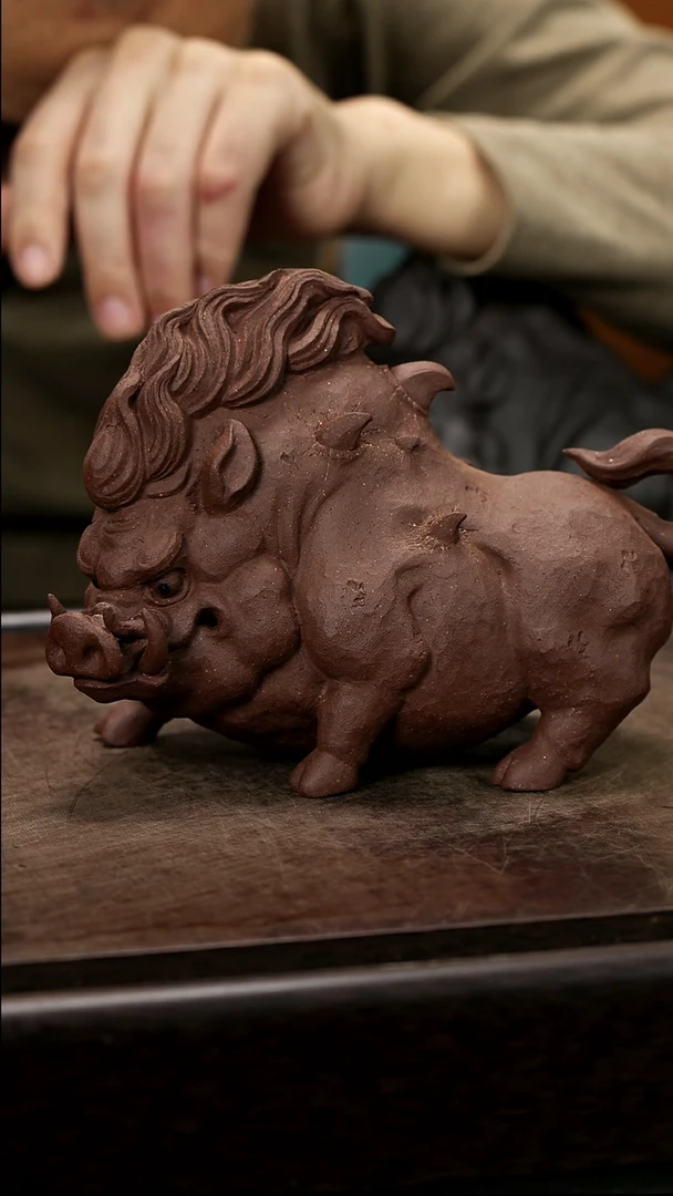 紫砂茶宠紫砂大野猪