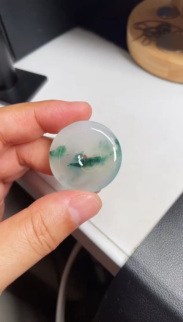 颈饰未镶嵌翡翠平安扣尺寸32.1   6mm【5】