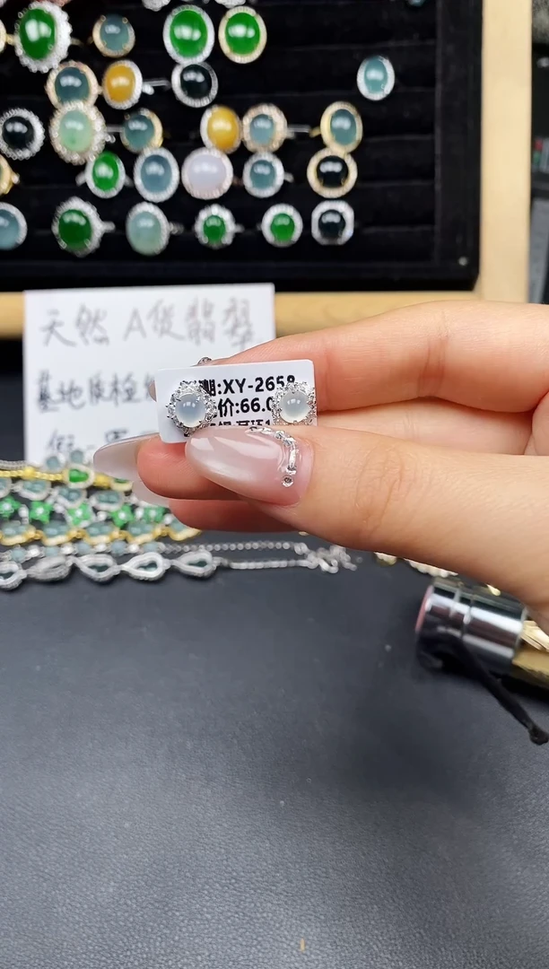 银S925镶嵌戒指翡翠111