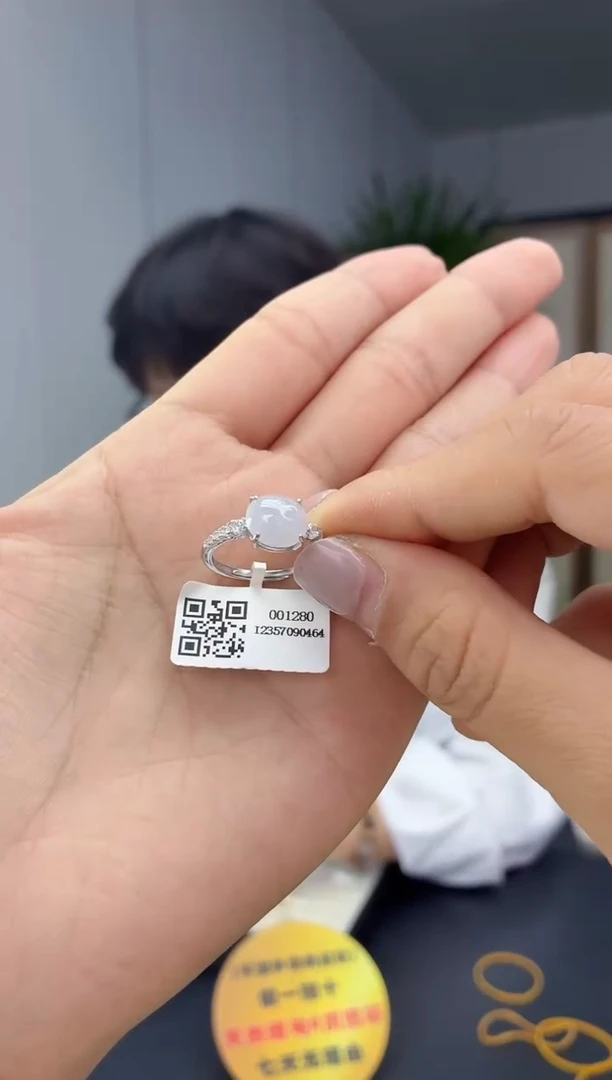 银S925镶嵌戒指翡翠111