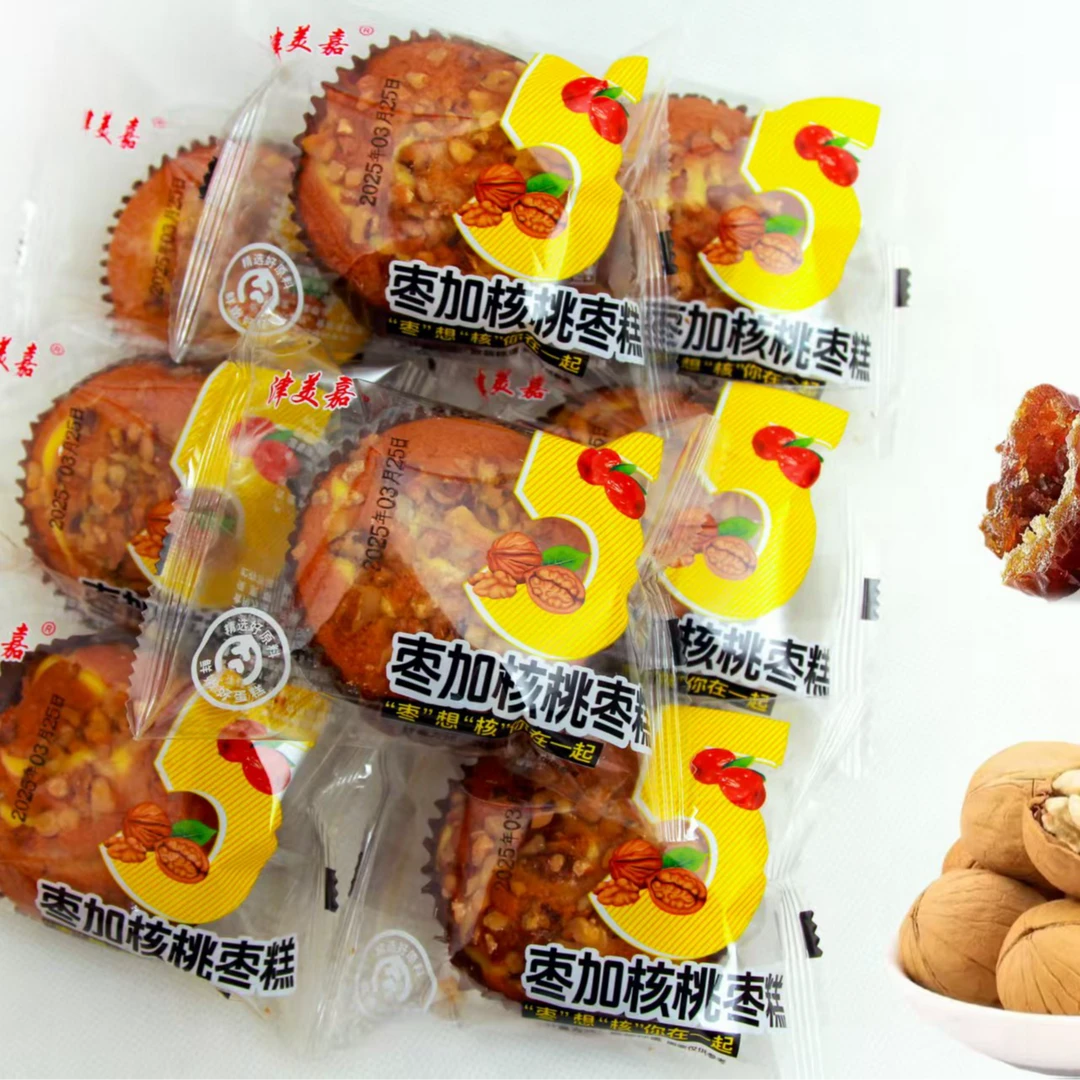 枣加核桃枣糕网红健康食品儿童早餐零食糕点面包整箱发货